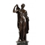 Barbedienne Ferdinand, Barbedienne Ferdinand 1810-1892 French triptych with bronze mantel clock