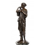 Barbedienne Ferdinand, Barbedienne Ferdinand 1810-1892 French triptych with bronze mantel clock