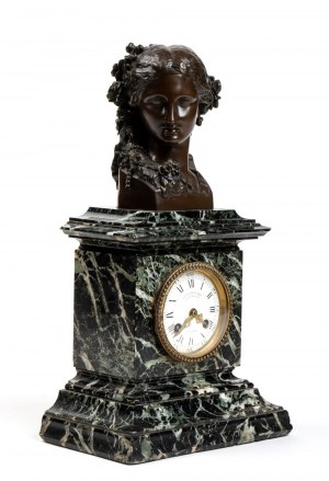Victor Paillard, Victor Paillard 1805-1886 Francuski zegar kominkowy z brązu i marmuru