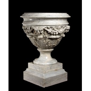 Italian carved marble vase