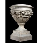 Italian carved marble vase