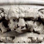 Italian carved marble vase