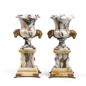 Pair of Italian small marble vases Gran Tour