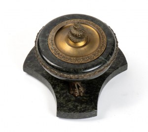 Französische Bronze Weihrauchbrenner auf Marmorsockel
