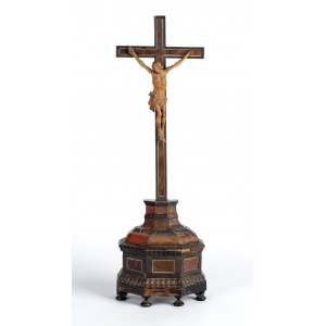 Italian wood and tortoiseshell crucifix