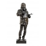 VINCENZO GEMITO, VINCENZO GEMITO Napoli 1852-1929 Scultura in bronzo raffigurante Meissonier