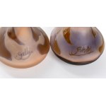 Émile Gallé, Émile Gallé Nancy 1846-Nancy 1904 A pair of Soli Fleur glass vases