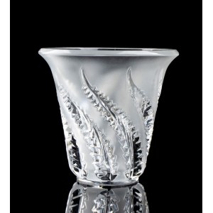 René Lalique Ay, 1860 - Parigi, 1945, René Lalique Ay, 1860 - Parigi, 1945 Französische Kristallvase Lobelia
