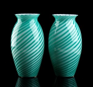 Pair of Murano glass vases