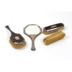 Solomon Blanckensee & Son Ltd, Solomon Blanckensee & Son Ltd English sterling silver and tortoiseshell toilet set