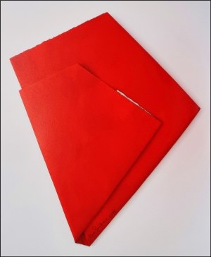 BERLINGERI CESARE Cittanova 1948 'Red folded', BERLINGERI CESARE Cittanova 1948 'Red folded'