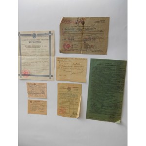 1940-1941. ZBIÓR 8 DOKUMENTÓW ZE LWOWA Z OKRESU OKUPACJI RADZIECKIEJ.