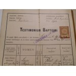 1910-1924. ZBIÓR 3 DOKUMENTÓW ZE LWOWA - ŚWIADECTWO CHRZTU I MAŁŻEŃSTWA