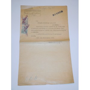 1935. LIST MESTSKEJ RADE V ĽVOVE - STAVEBNÉ POVOLENIE.