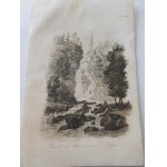 1835. [WODOSPAD PASIECZNO - GORGANY] CHODŹKO Leonard, Cascade de Pasieczno dans les Karpate
