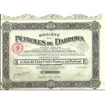 1920-1925 [DĄBROWA-DROHOBYCZ KOPALNIE ROPY] SOCIETE DES PETROLES DE DABROWA - ZBORNÍK 3 poľsko-francúzskych akcií ropného priemyslu DĄBROWA.