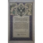 1916. FOURTH 5.5% AUSTRIAN WAR LOAN. ONE THOUSAND CROWNS.