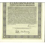 1917. SIÓDMA 5,5% AUSTRYACKA POŻYCZKA WOJENNA. DWA TYSIĄCE KORON.