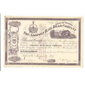 1877. THE ADDISON RAILROAD COMPANY. $17,000.