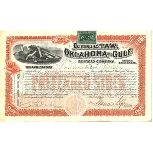 1898. CHOCTAW, OKLAHOMA AND GULF RAILROAD COMPANY. 5000 USD.