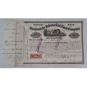 1864. STEUBENVILLE AND INDIANA RAIL ROAD COMPANY. 200 USD.