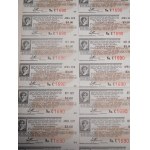 1955. COLLECTION OF 2 SHARES OF NEW YORK CENTRAL RAILROAD COMPANY STOCK. $50 AND $100.