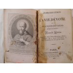 1827-1882. [ZBIÓR 2 DRUKÓW RELIGIJNYCH - MASA PERŁOWA OPRAWA] FRANCOIS DE SALES, Introduction à la vie dévote (…). PAROISSIEN ROMAIN contenant (...).
