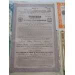 1881-1965. ZBIÓR 5 AKCJI KOLEJOWYCH Z ROSJI, BELGII, FRANCJI, TUNEZJI.