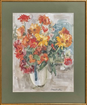 Irena Knothe, Bouquet with gerberas, 20th century.