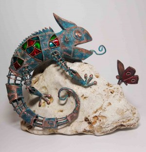 Mihran Hakobyan, Chameleon and Butterfly, 2024