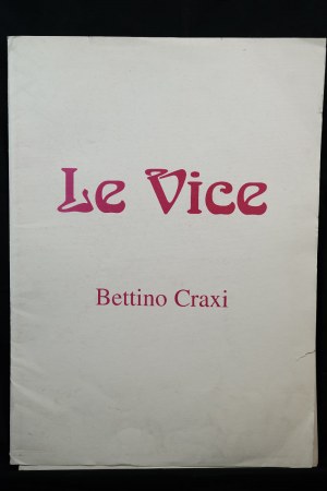 Složka 'Le Vice' Bettino Craxi