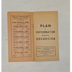 Plan i informator miasta Szczecina Wyd. 1949 zał. duża rozkładana mapka