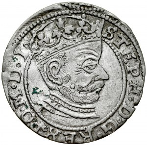 Stefan Batory 1576-1586, Penny 1581, Riga, R. Early type.