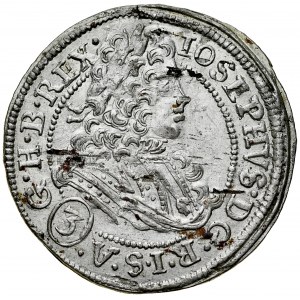 Silesia, Joseph I 1705-1711, 3 krajcary 1711 FN, Wroclaw.