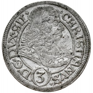 Silesia, Duchy of Legnicko-Brzesko-Wołowskie, Chrystian 1639-1672, 3 krajcary 1669 C-B, Brzeg.