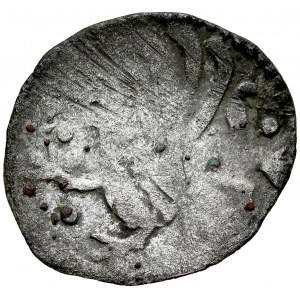 Western Pomerania, Quarter of the 15th century, Gardziec, Garz. Av.: Leaf, Rv.: Griffin.