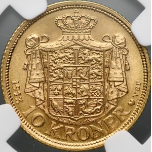 Denmark, 10 kroner 1913, Christian X.