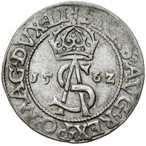 Zygmunt II August 1545-1572, Trojak 1562, Wilno. LI/LI.