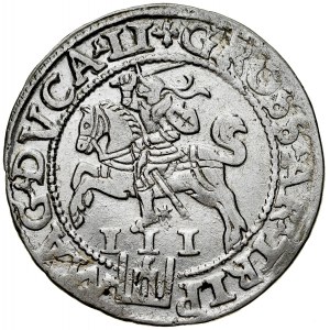 Zygmunt II August 1545-1572, Trojak 1562, Wilno. L/LI, 21 mm.