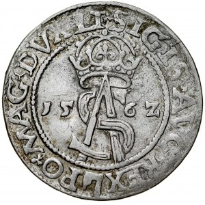 Zygmunt II August 1545-1572, Trojak 1562, Wilno. LI/LI.