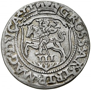 Zygmunt II August 1545-1572, Trojak 1562, Wilno. LI/LI.