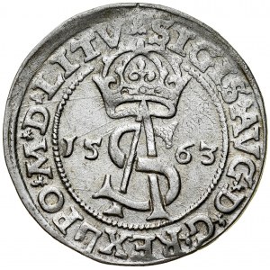 Zygmunt II August 1545-1572, Trojak 1563, Wilno. LITV/L.