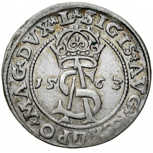 Zygmunt II August 1545-1572, Trojak 1563, Wilno. L/L.