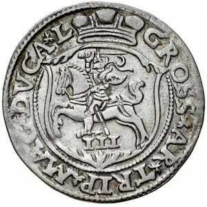 Zygmunt II August 1545-1572, Trojak 1563, Wilno. L/L.