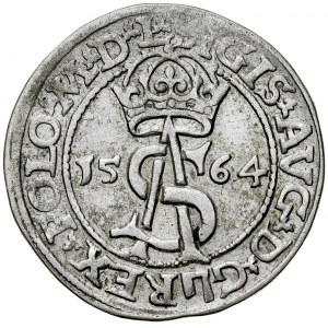 Zygmunt II August 1545-1572, Trojak 1564, Wilno. L/L.
