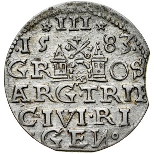 Stefan Batory 1576-1586, Trojak 1583, Riga.