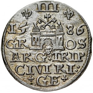 Stefan Batory 1576-1586, Trojak 1586, Ryga.