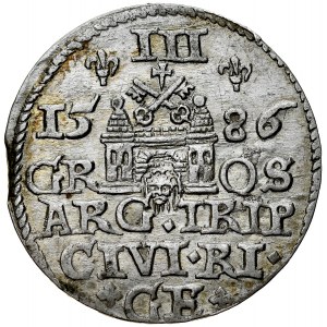 Stefan Batory 1576-1586, Trojak 1586, Ryga.