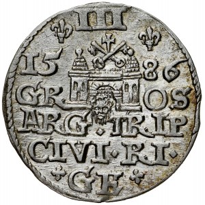 Stefan Batory 1576-1586, Trojak 1586, Riga.