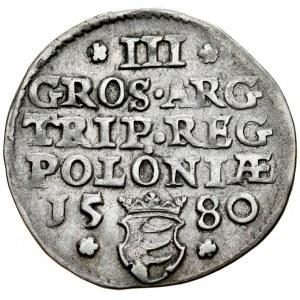 Stefan Batory 1576-1586, Trojak 1580, Olkusz. RR.